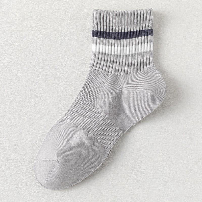 Girls' Combed Cotton Breathable White Sports Socks - Anti-Pilling, Sweat-Absorbent, Four-Season Wear