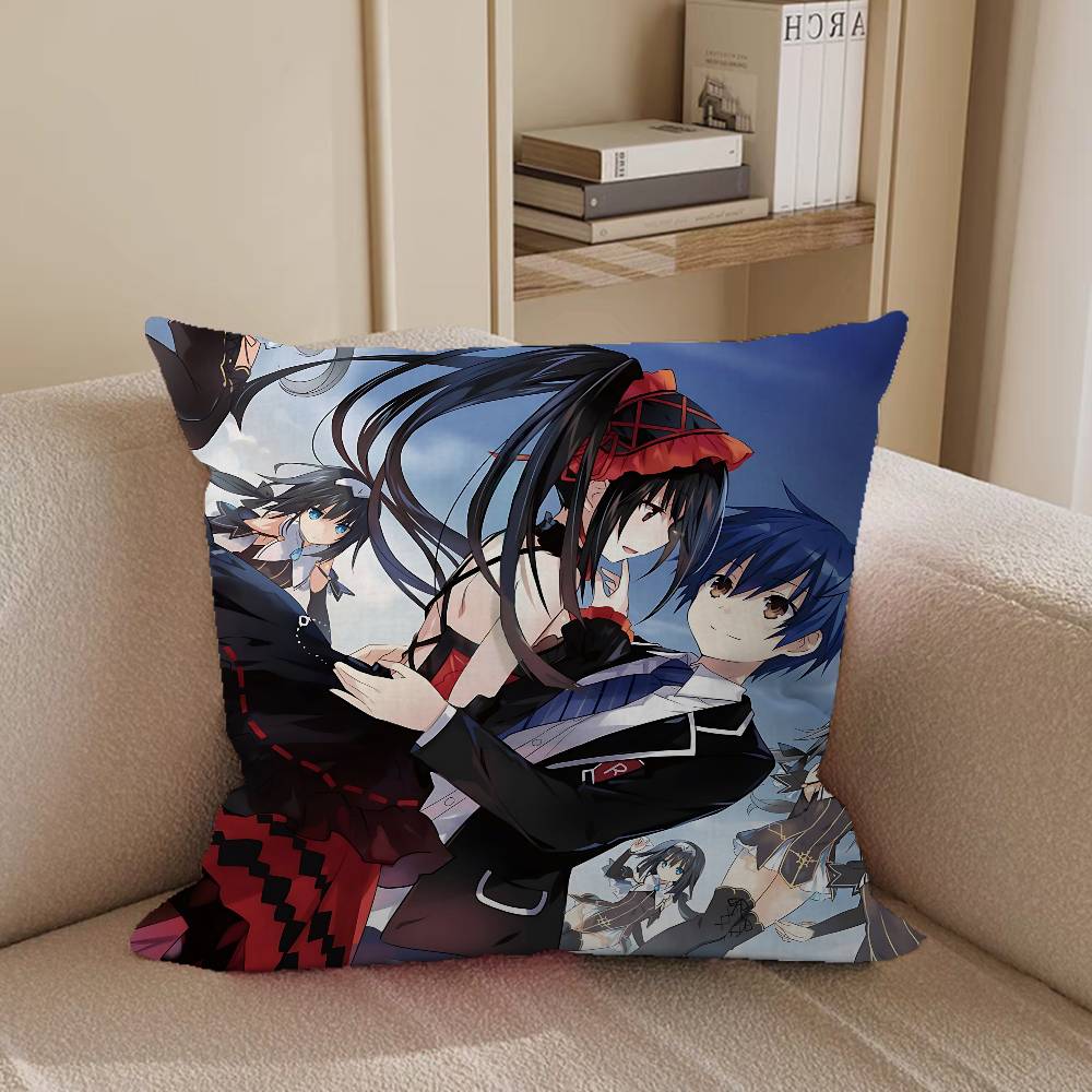 Anime D-DATE-A-LIVES Cushion Cover Pillow Cover Decor Pillowcase Printed Cushion Case For Couch