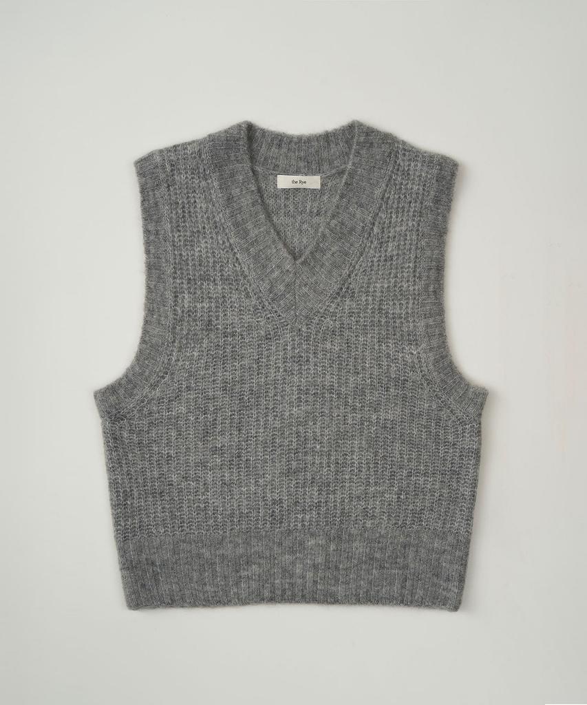 THERYE V Neck Knit Vest(Melange)