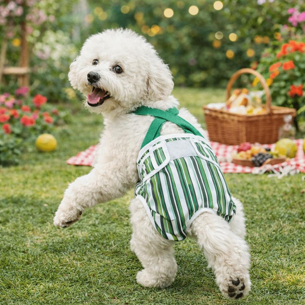 Striped Design Dog Diaper Suspenders Washable Pet Physiological Pants Puppies Period