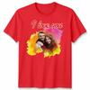 Custom Photo Personalised I Love You Couple Unisex Tshirt Valentines Gift