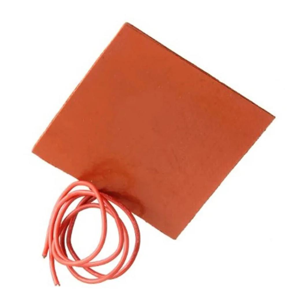 12V 10W 60*60mm Silikonvärmeplatta Fyrkantig Gummiuppvärmningsmatta Biodlingsuppvärmning Flexibel Vattentät Silikonvärmareplatta Tråd Värme