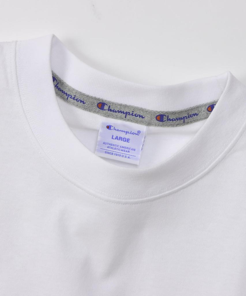 Champion Short Sleeve Crew USA Graphic Logo Garment Wash Men's T-Shirt, White, C3-B314, Neck, 100% Cotton, Made, Print, Embroidered,