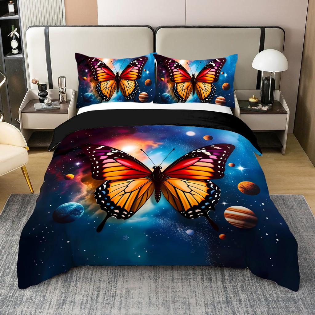 Duvet cover set Butterfly series 3D digital printing single double quilt set three-piece set