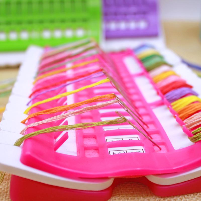 Cross Stitch Line Embroidery Floss Organizer Tool Dedicated 30 Needles Pins Wire Holder Tools Cable Arranging Device Durable