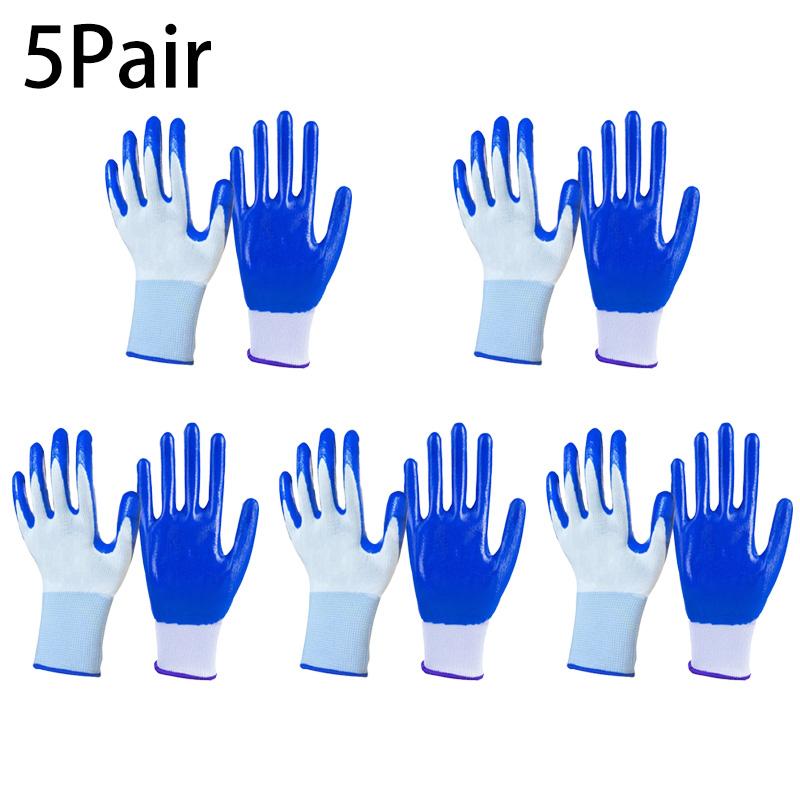 Work Gloves Double Thin Latex Anti Slip and Wear-resistant Work Gloves Rubber Leather with Thick and Thin Gloves Breathable Wear