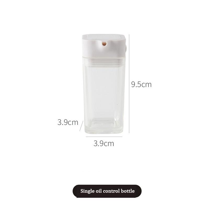 

4pcs/Set Transparent Spices Jar Oil Control Bottle Seasoning Bottle Combination Kit Food Container Dispenser Kitchen Organizer