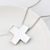 Women's Stainless Steel Cross Pendant Necklace Anime Role-Playing Jewelry Bead Chain Amulet Popular
