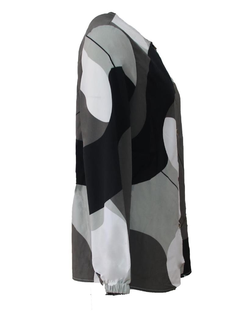 2023 Women's Floral Bubble Sleeve Muslim Top