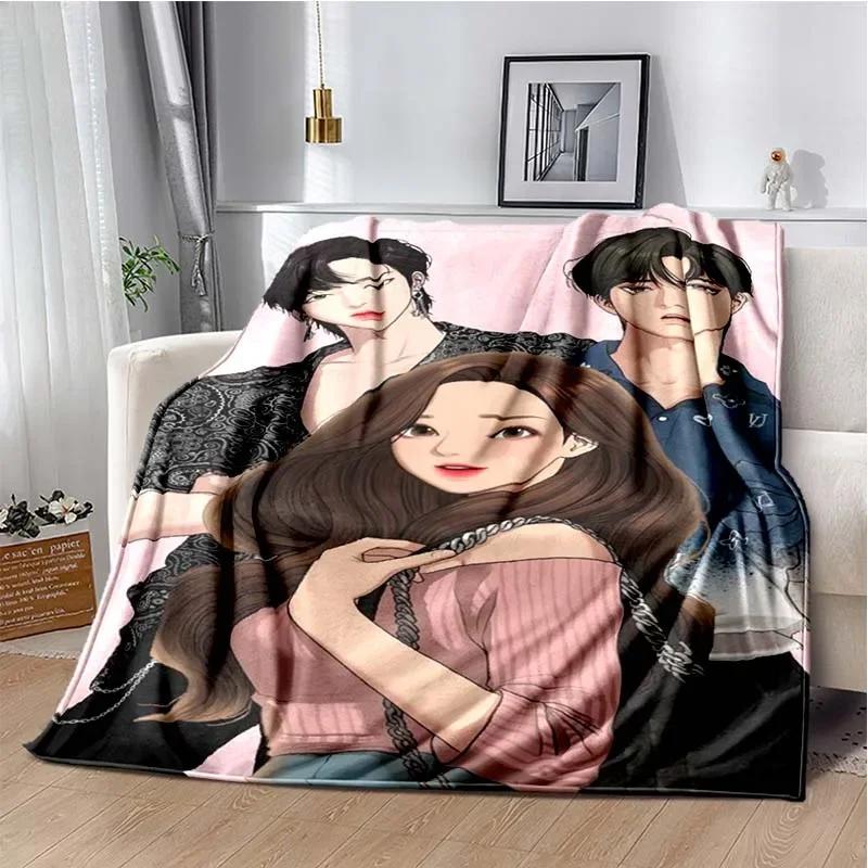 True Beauty Hwang in Youp Cha EunWoo Printed Blanket Leisure Sofa Blanket Home Office Air Conditioning Soft Leisure Customizable