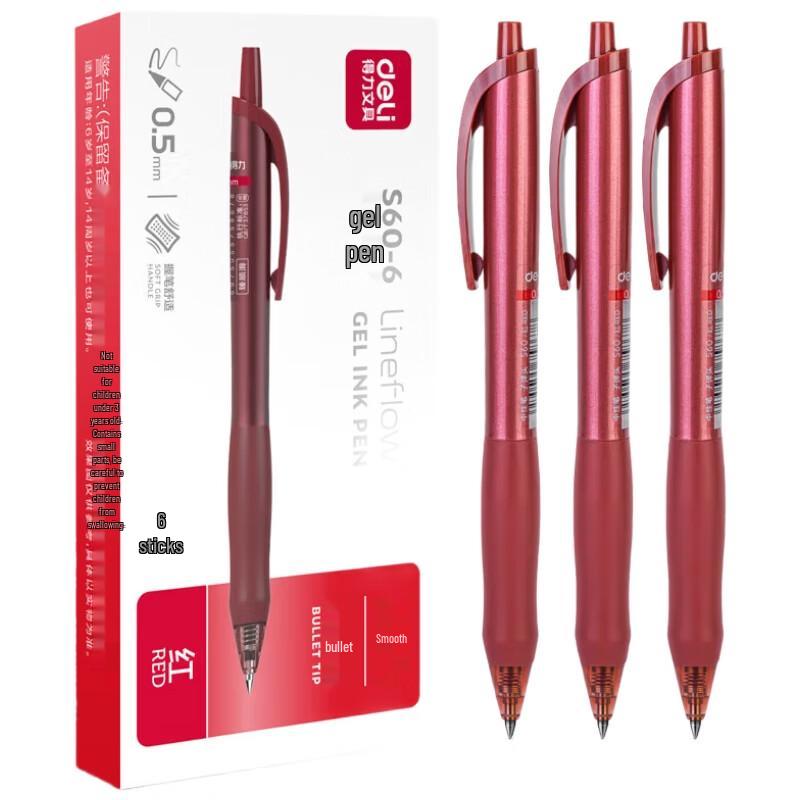 Deli S60-6 Retractable Gel Pen