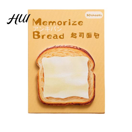 Study Work Sticky Notes Bread Shaped 30 Sheets Loaf Design Durable Premium Paper Reminder Smooth Writing Notepads Bread-shaped