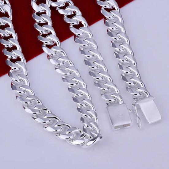 Fashion Men Wide Thick Stamp Chain Necklace Party Club Jewelry Christmas Gift