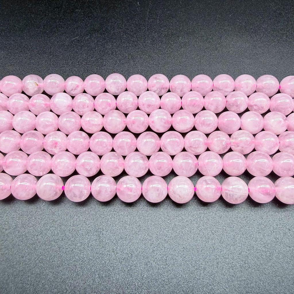 Natural Pink Crystal Round Beads for DIY Jewelry Making - Bracelet & Necklace Accessories
