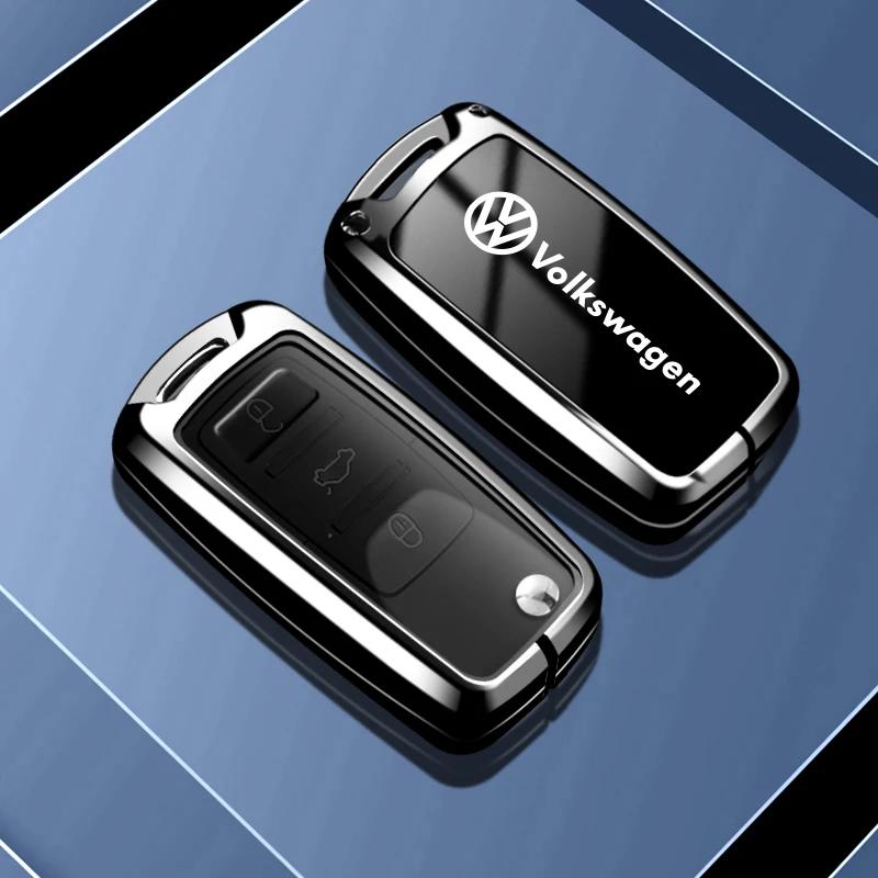 

VW GTI GOLF 2026 Hot For VW VOLKSWAGEN New Zinc Alloy Car Key Case Full Cover Protection Shell Bag for VW Volkswagen Polo Tiguan