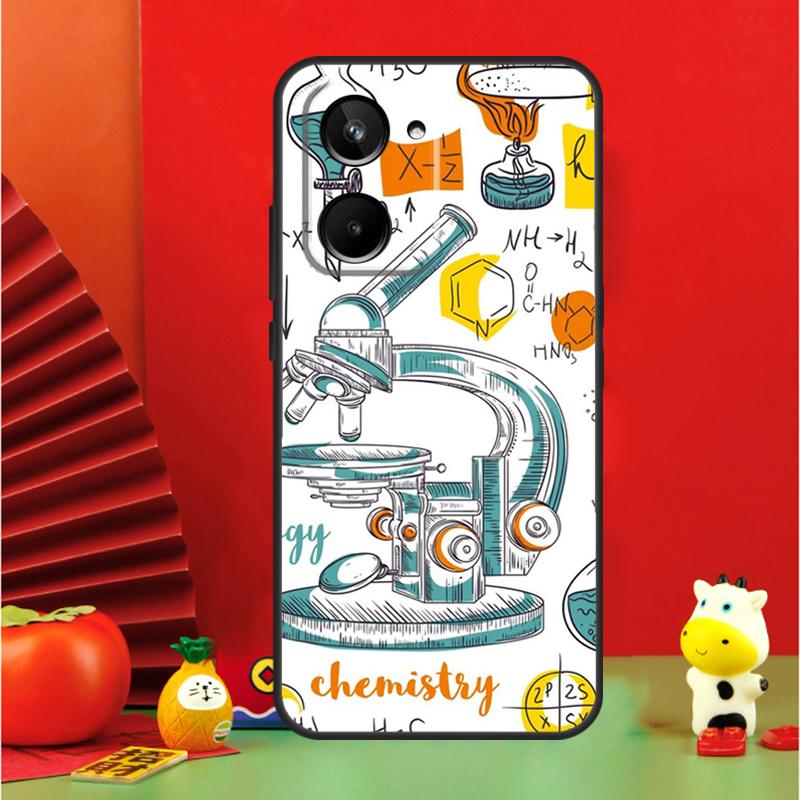 Vintage Chemielabor für Realme 11 10 9 12 Pro Plus C67 C55 C53 C51 C31 C35 C33 C30 C21Y C25s GT Neo 6 GT5 Hülle