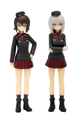 Platts Girls Panzer the Movie Kuromori Mine School Maho Nishizumi Erika Itsumi Figure Set Scale Total Height 45mm Resin Kit & Girls' & 1/35 Approx.
