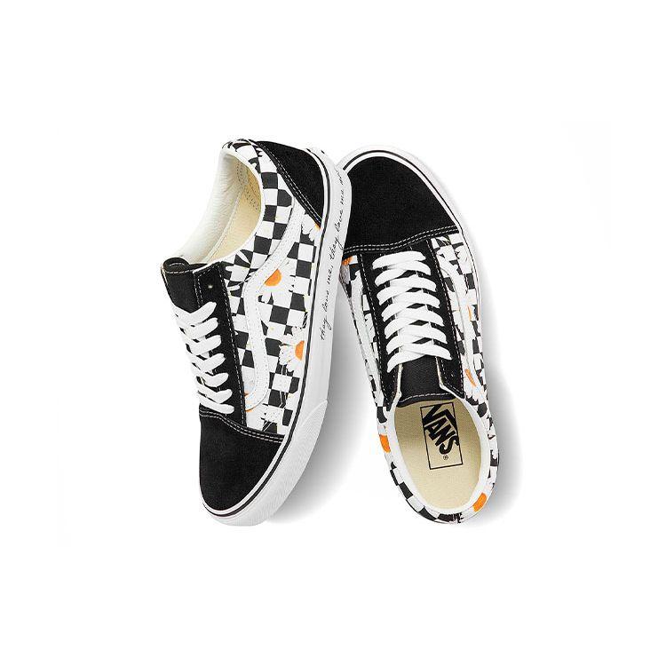 Vans Old Skool Canvas Daisy Print Low Top Skate Shoes Unisex Sneakers Black White VN0A5KRFB0B