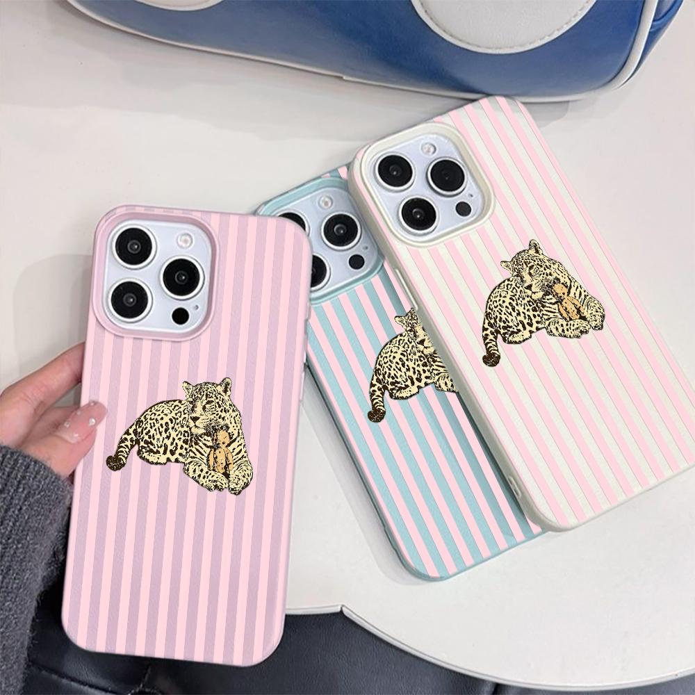 Cut Stripe INS Style Phone Case For IPhone 17 14 16 15 12 11 Pro Max 13 17 Plus Soft Silcone Cover Funda