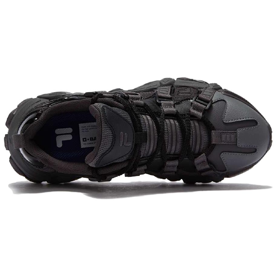 Fila Fusion Exocet Mountain Shoes Fashion Versatile Trendy Wear Resistant Increased Height Low Top Dad Shoes Women Sneaker Black T12W441503FPS