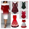 Mrs Santa Claus Christmas Dress Women Cosplay Party Costume Soft And Skin-touch Velvet Material