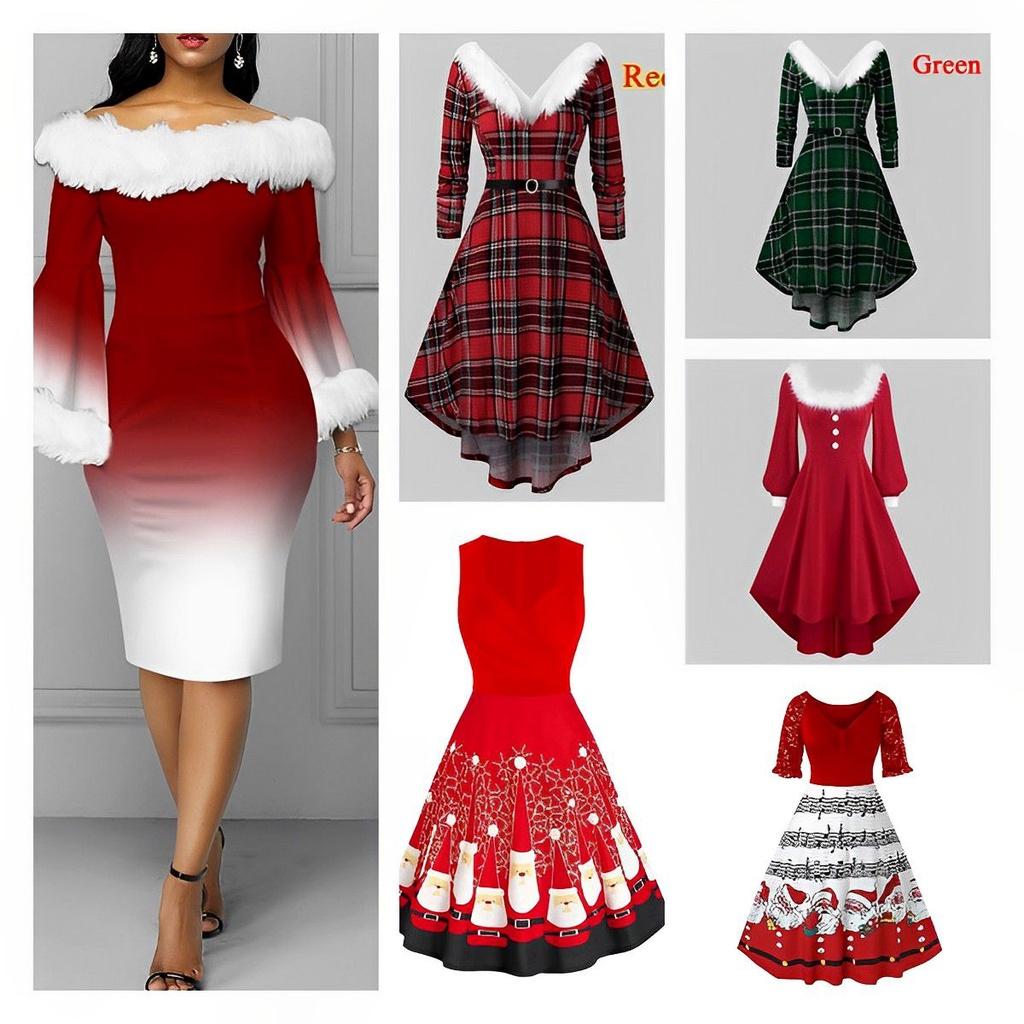 Mrs Santa Claus Christmas Dress Women Cosplay Party Costume Soft And Skin-touch Velvet Material