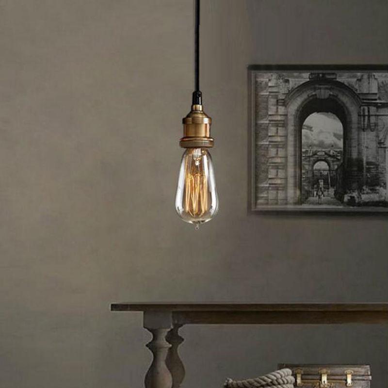 New E27 Socket Edison Retro Ceiling Light Pendant Lamp Holder Copper 110-240V