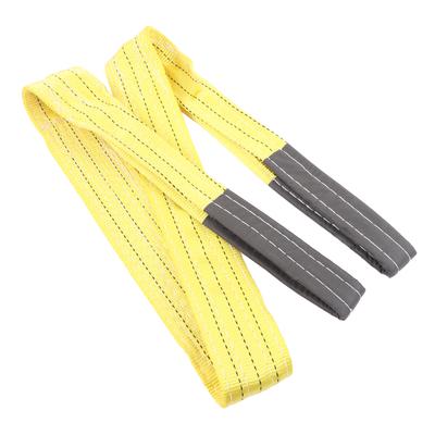 Sangle d'élingue plate 3T avec boucles doubles Sangle de levage en polyester pour grue industrielle 2 mètres