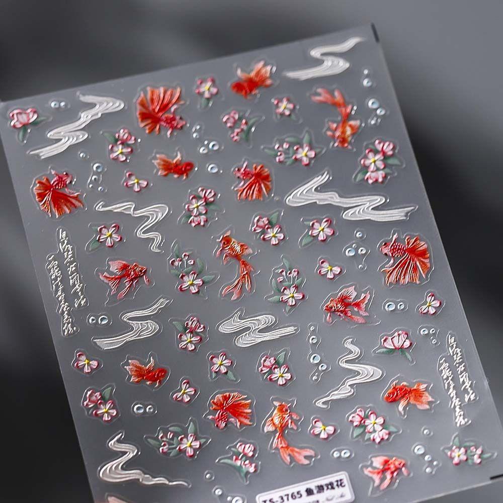 Dolphin Ocean Nail Stickers Sea Jellyfish Ocean Nail Decorations  Summer Beach