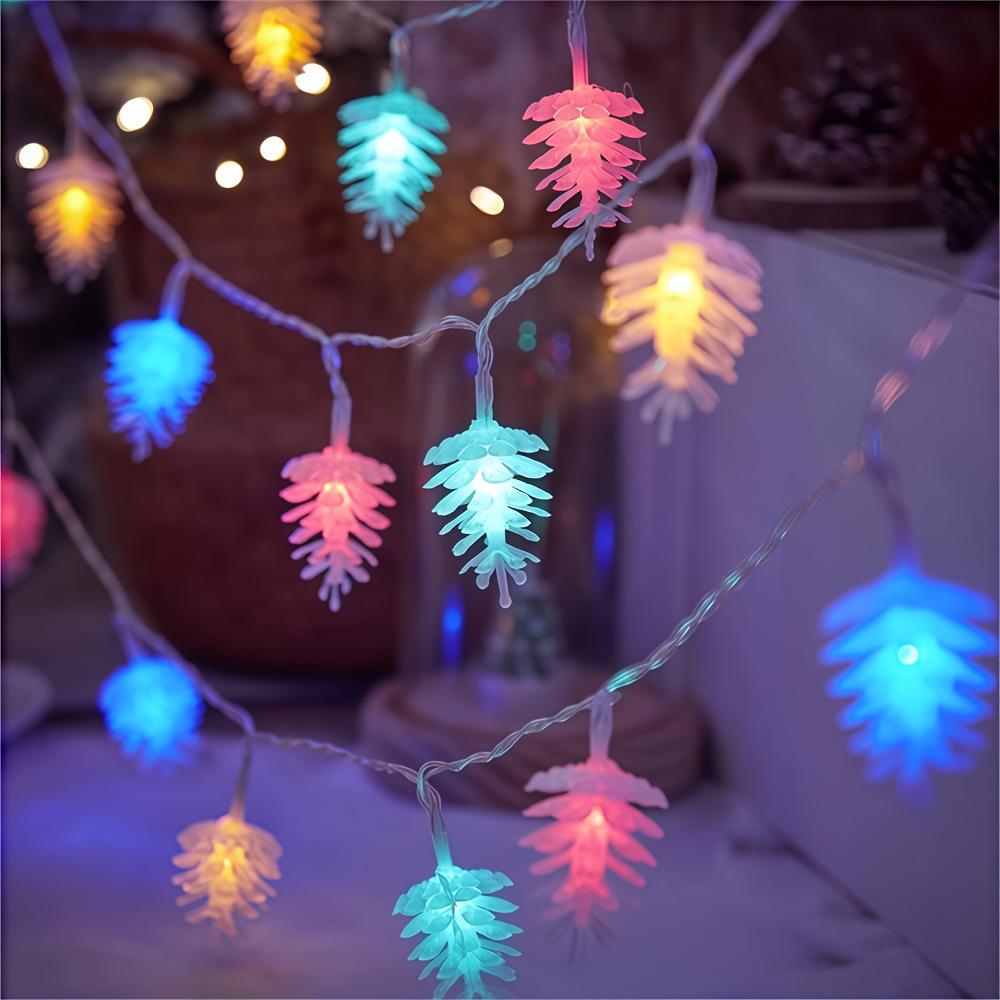 Christmas Pine Cone LED String Lights for Indoor Decoration – Warm, Creative, and Festive Atmosphere Lighting