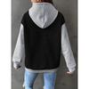 Fall Winter Women's Plus Size Color Block Pullover Hoodie, Casual Fashion Hooded Sweatshirt for Crossborder Europe America