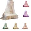 Mosquito Net Round Top Stimulation Butterfly Pin Polyester Fiber Decorative Bed Canopy