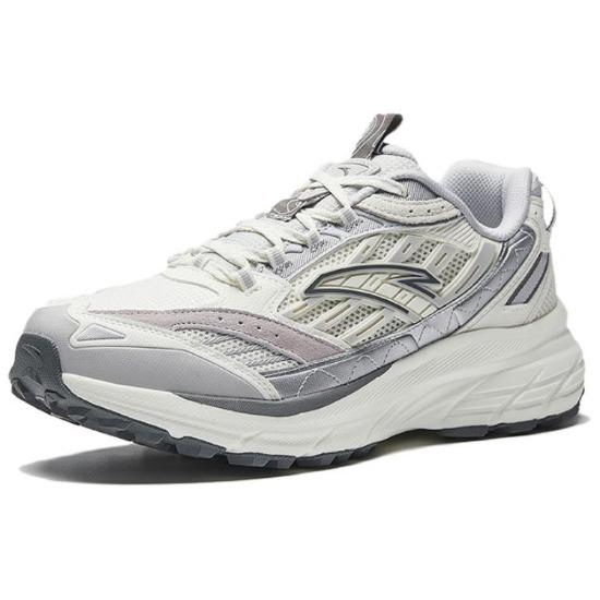 Anta Comfortable Versatile Sports Wear Resistant Lightweight Low Top Casual Running Shoes Men Sneaker White Gray Silver 912535596-1