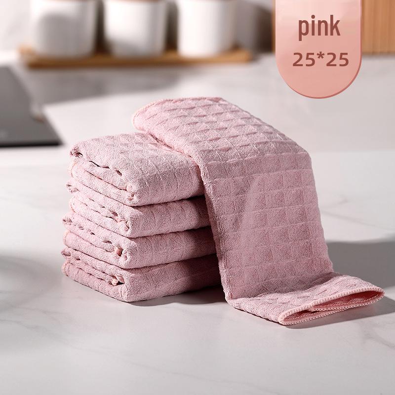 Thickened Absorbent Lint-Free Waffle Dishcloth for Kitchen Cleaning