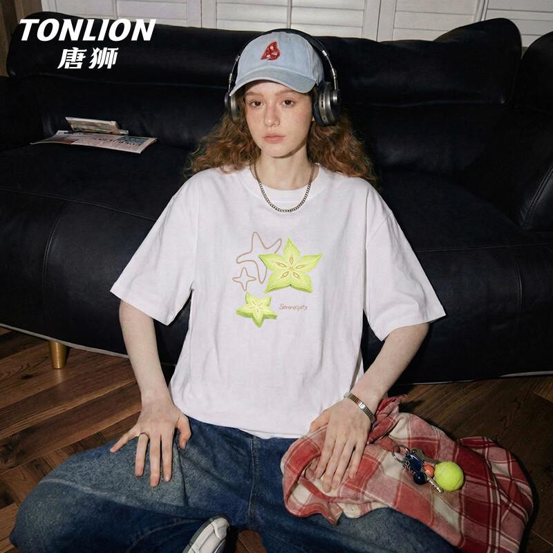 TonLion Women s Starfruit Print Cotton T-Shirt 2XL