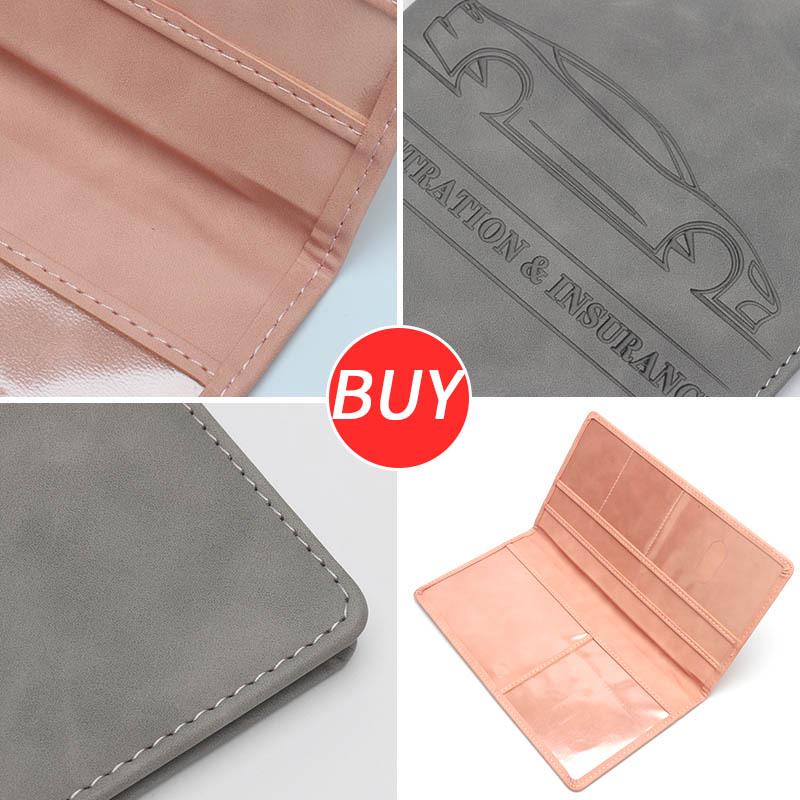 Leather Car Insurance & Driver's License Holder - Multifunctional, Long-Lasting Wallet