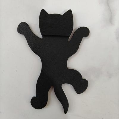 Placă de ușă realizată manual Pisoi cățărător Pisică Ornament metalic pentru ușă Placă de ușă anti-deformare Decorațiune pentru casă