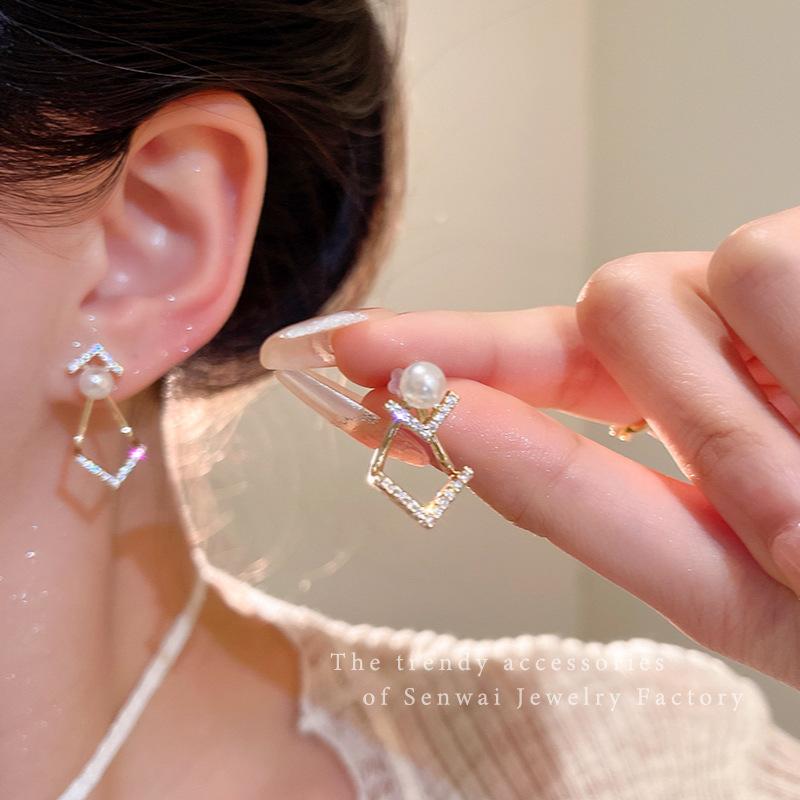 Серебряная Игла Корейские Круглые Серьги Дондэмун Женские Алмазный Тренд Уличные Серьги Модные Универсальные Серьги