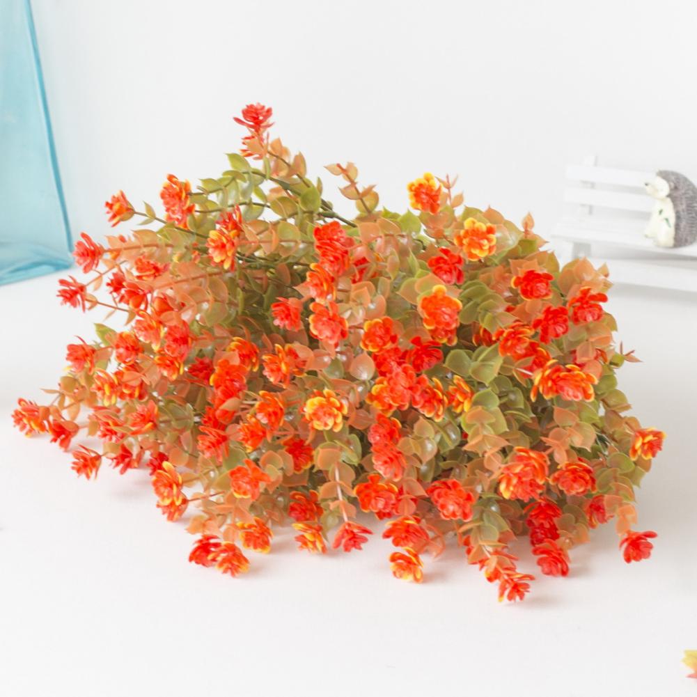 Simulation Flower Decor Artificial Fall Flowers Fall Harvest Festival Eucalyptus Leaf Artificial Flower for Halloween for Indoor