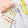 10pcs Colorful Paper Clips Document Clips Bookmarks Stationery Pen Holder  Metal