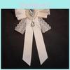 Korean Style Lace Ribbon Necklace Brooch With Classic Butterfly Design For Formal Attire