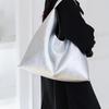 Large Capacity Silver Brand Hobo Bag for Women Luxury Designer PU Leather Trigle Purse Trend Casual Shopper Handbag