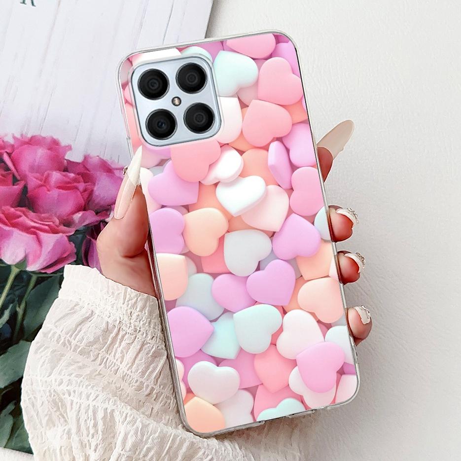 For Honor X8 4G Case Honor X8a X8b X8C Luxury Painted Cover Soft Silicone Case For Honor X8b X8a HonorX8C HonorX8 4G Fundas Bags