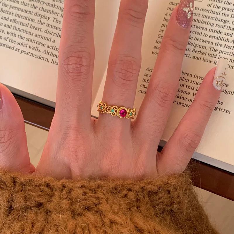 Xiaohongshu Elegant Chinese-Style Luxurious Women's Ring - Versatile Niche Design