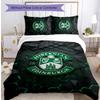 Hibernian FC Bedrucktes 3-teiliges Bettwäsche-Set Atmungsaktiver Bettbezug mit Kissenbezügen Dekorative Bettwäsche für Schlafzimmer Zuhause