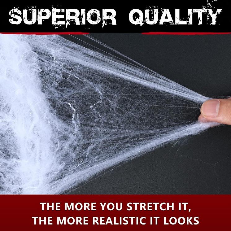 1/2/3 Stück Halloween Dekoration Spinnennetz Baumwolle Spinnennetz Party Requisiten künstliches Spinnennetz Heimdekorationszubehör