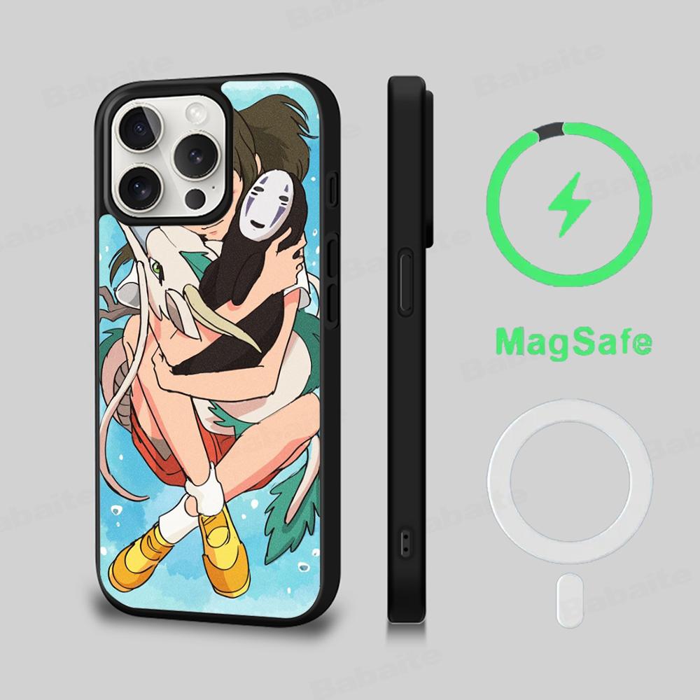 Animated Movie S-Spirited A-Away Phone Case Magnetic For IPhone 16 14 13 12 11 15 Pro Max Plus For Magsafe Wireless Charge Cover