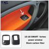 Center Console Panel Black Carbon Fiber Car Interior Sticker Suitable for Mercedes-Benz Smart Fortwo 453 LHD 2015-2018