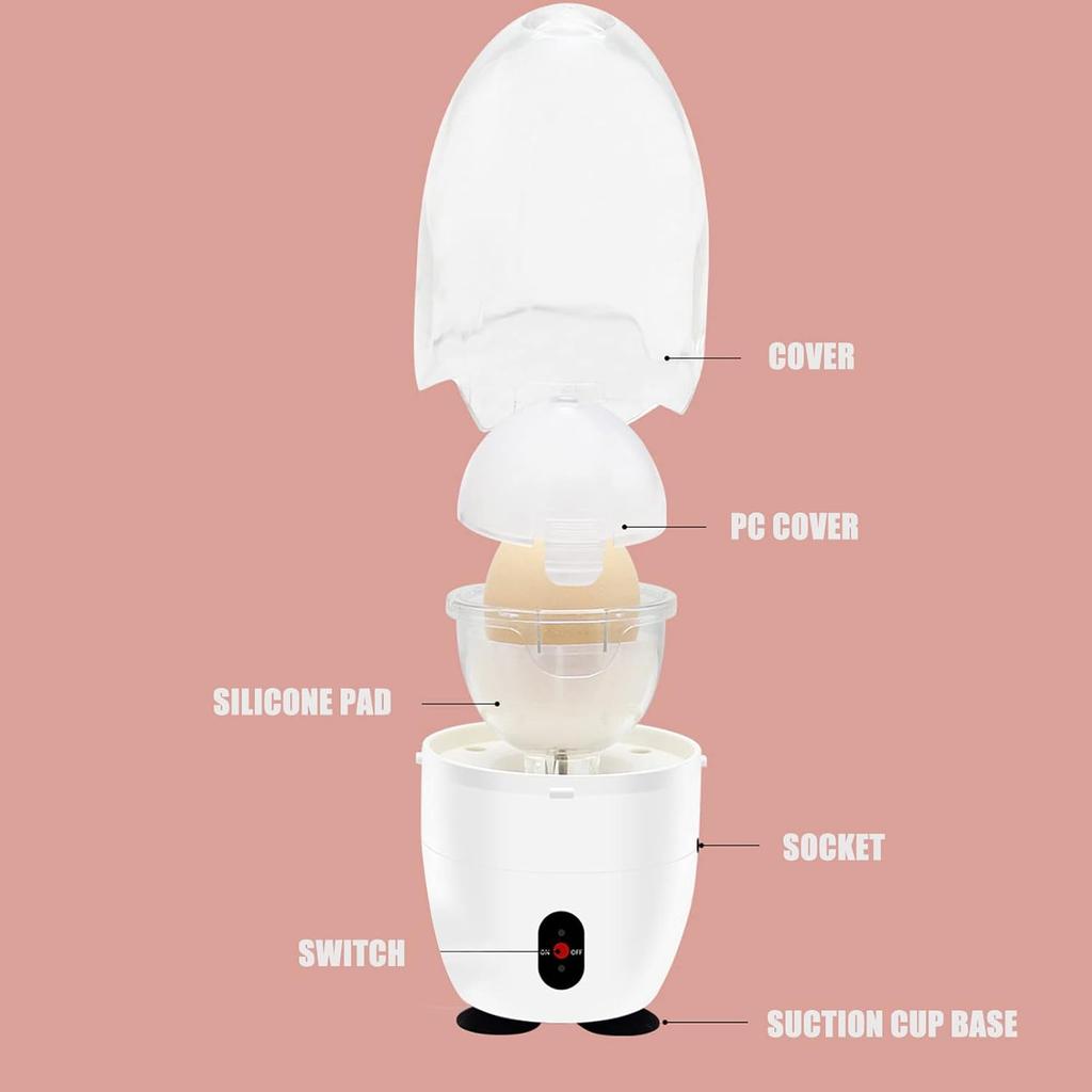 Electric Egg Scrambler in Shell, Golden Egg Spinner Hard Boiled Egg Mixer for Babies, Soft Silicone Pad, Two Way Rotation, Save Time and Effort (US