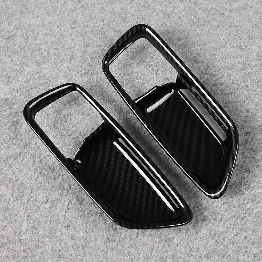 Hayasi Car Inner Door Handle Garnish Fiber for Toyota Corolla Cross 2021 and (Carbon Pattern) (First Generation, later)